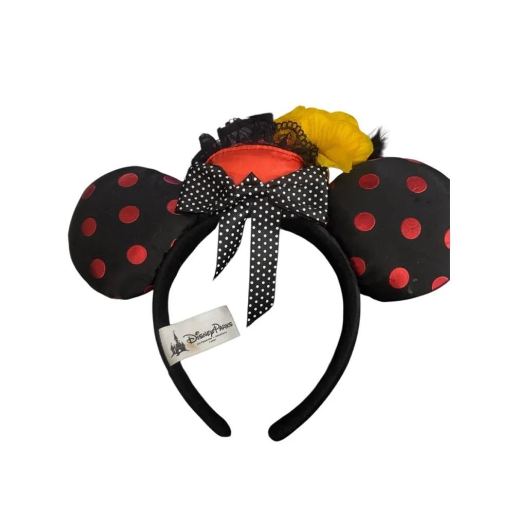 Disney Parks DAPPER DAY MINNIE Mickey Ears Headband Victorian Cameo Hat Flower
